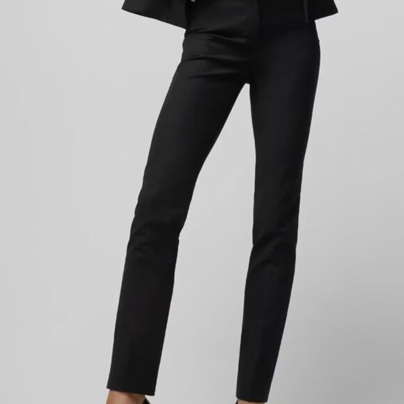 White House Black Market - Elle Slim Trouser Comfort Stretch Pants- BLACK- Sz 0 - Picture 3 of 5